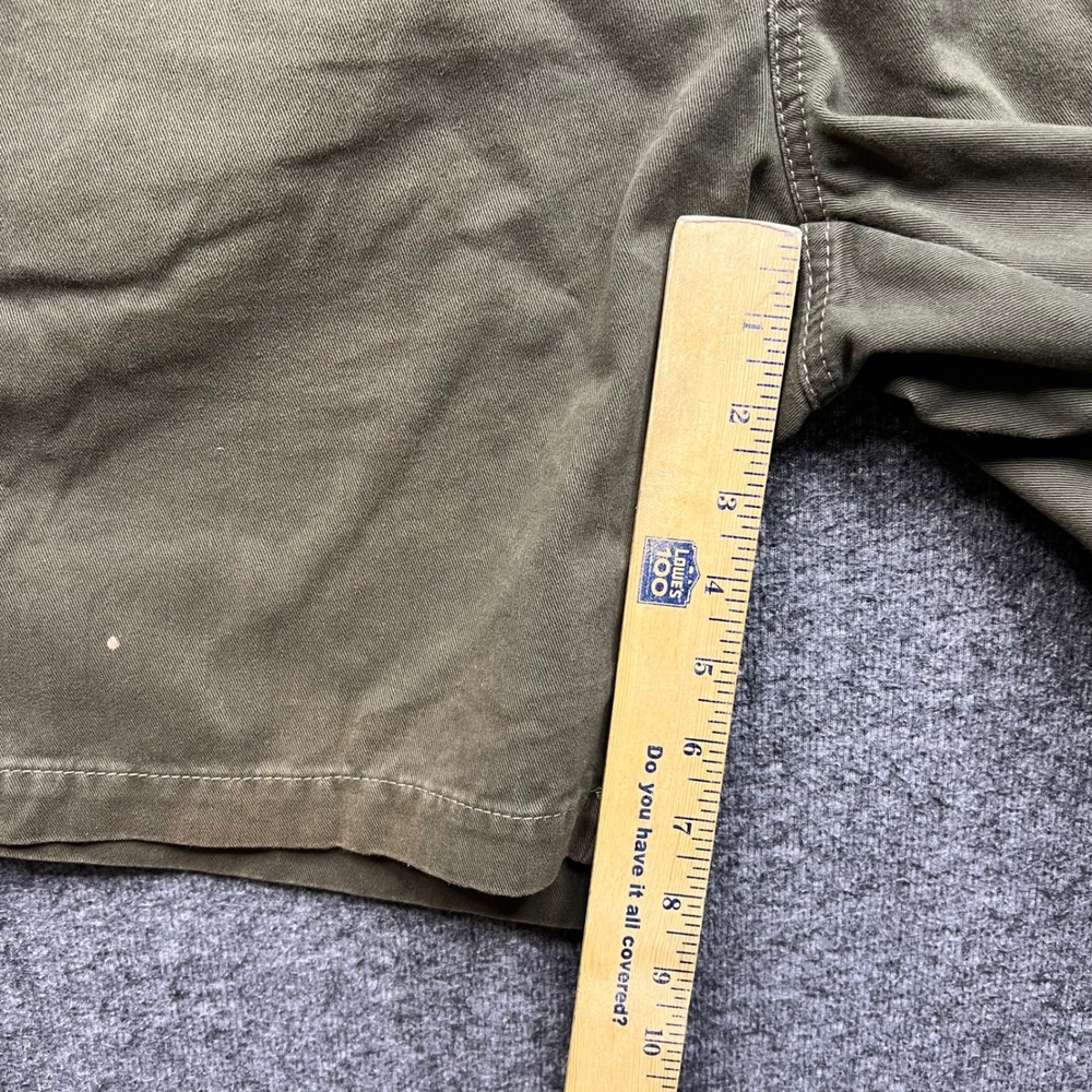 Eddie Bauer Shorts Mens 32 Olive Green Chino Cotton Twill Casual Outdoor - Picture 4 of 13